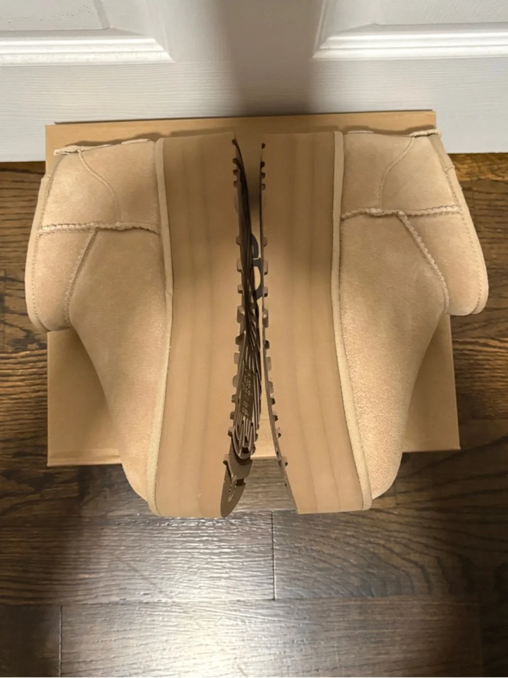 UGG Platform Slip-On Boots in Tan Suede - Picture 5 of 8